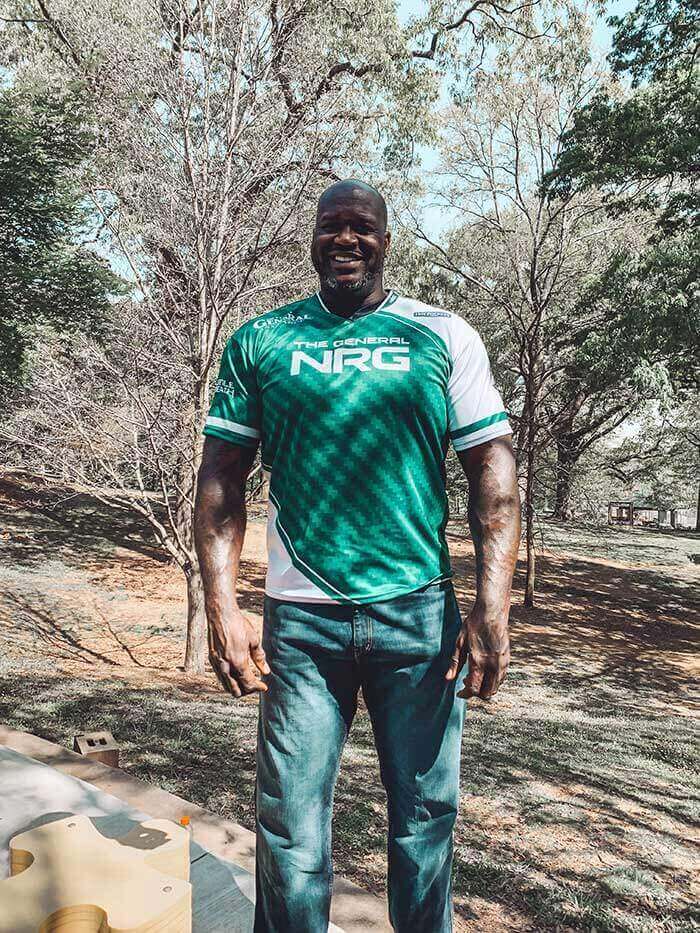 Shaq wearing team jersey for The General NRG