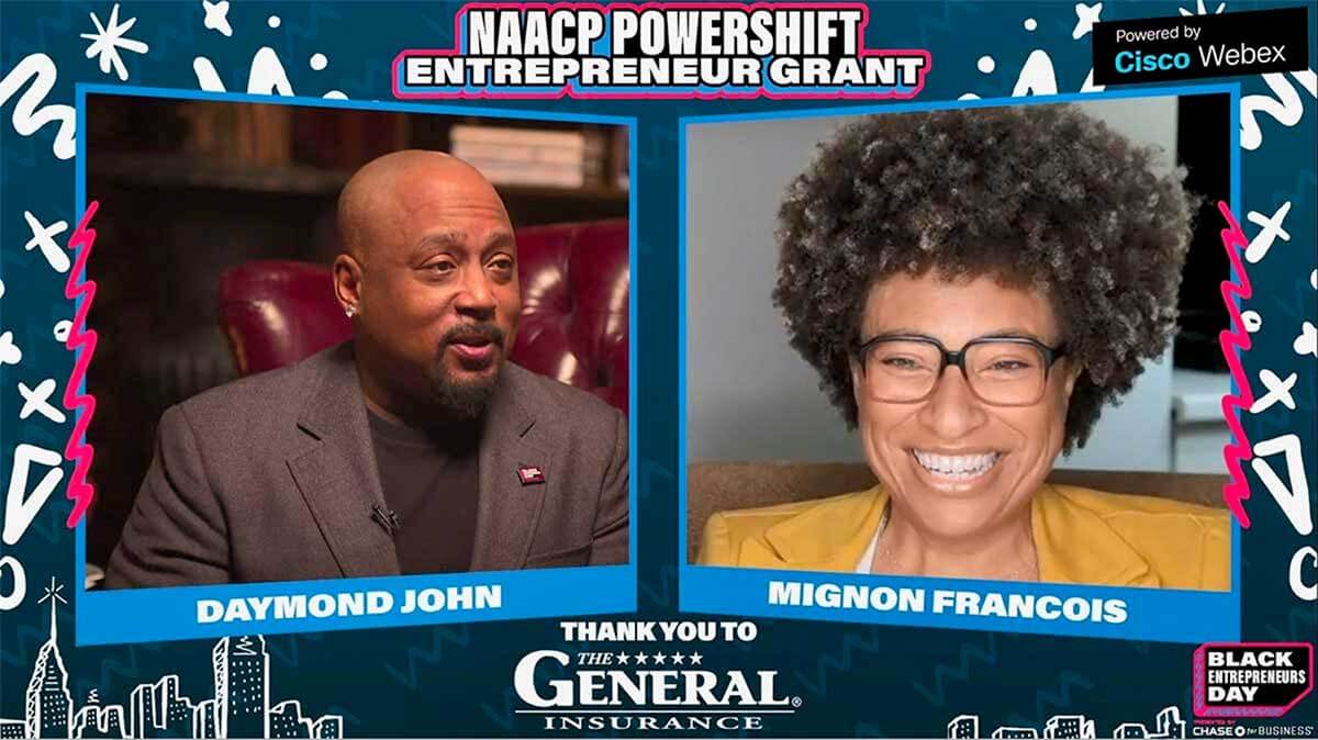 2021 Black Entrepreneurs Day - 2020 Lookback screenshot with Daymond John