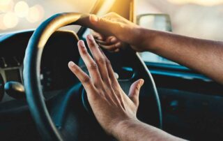 what is road rage - angry driver pounding on horn
