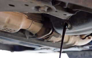 Oil from car engine maintenance service.