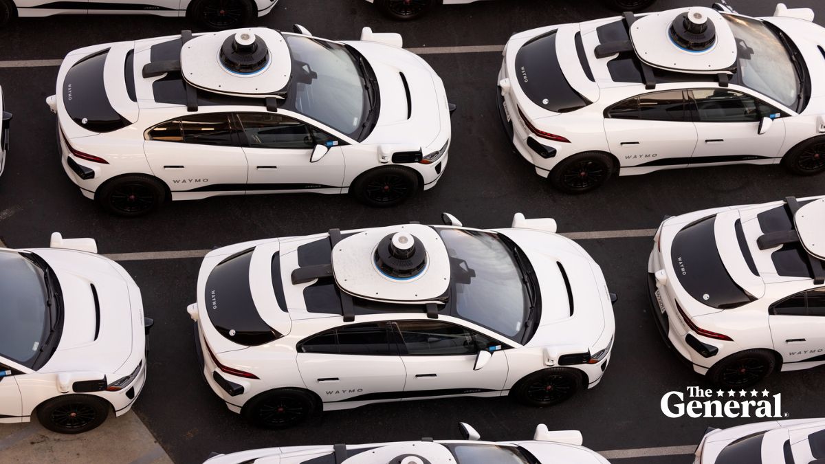 pictured: Waymo self-driving cars, examining the safety of self-driving cars