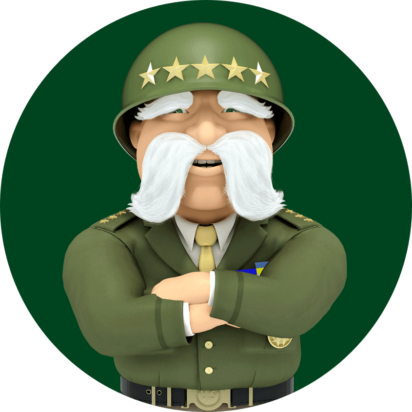 The General character smiling