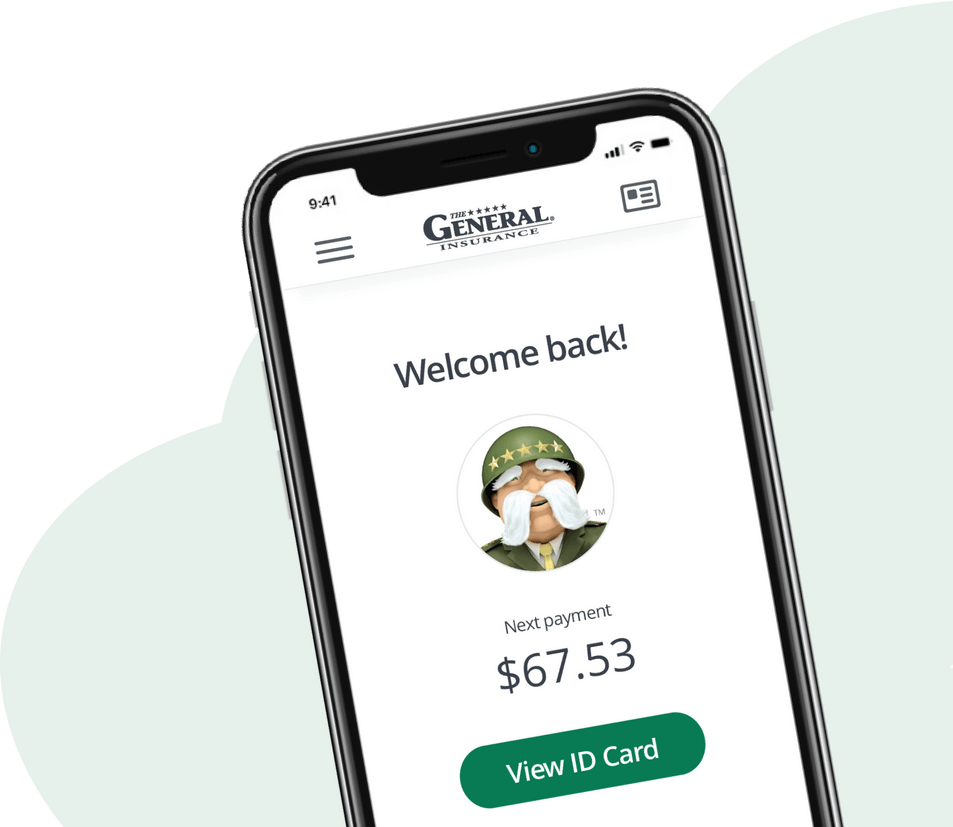 The General Mobile app with cloud in background