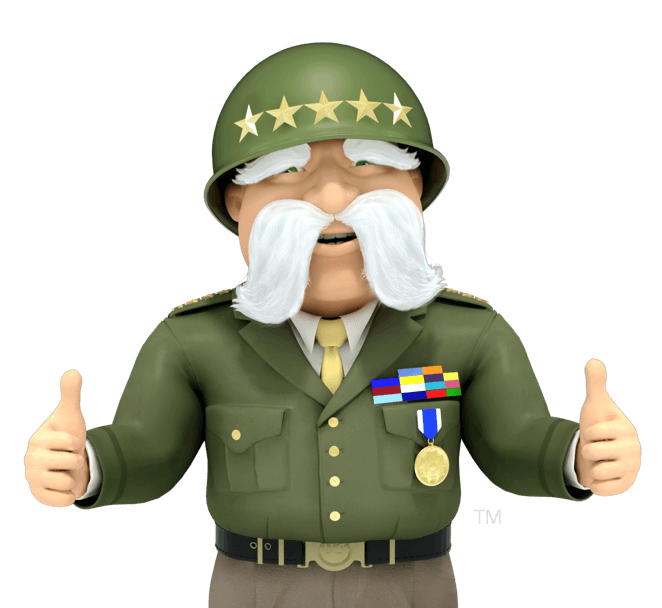 The General Car Insurance - About Us - webpage header image of The General giving two thumbs up with a smile.