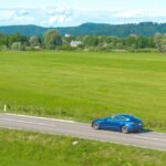 Tesla 3 on country road