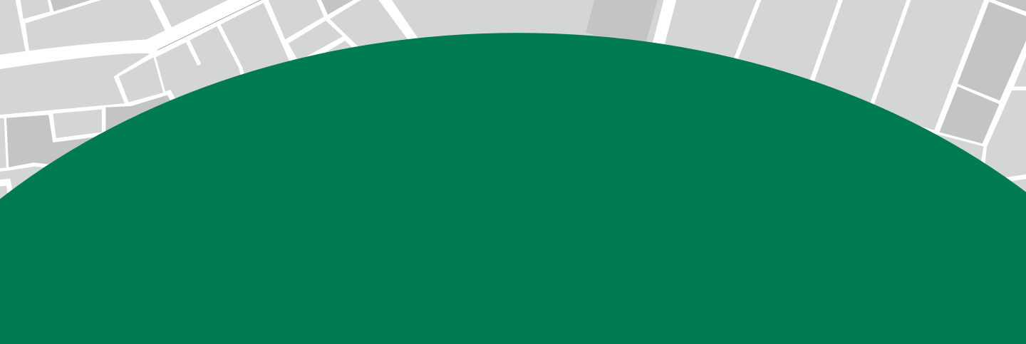 Green curved background image with road at top